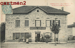 DIEMOZ PLACE ET HOTEL LINAGE RENDEZ-VOUS DE MM. LES VOYAGEURS TABAC 38 ISERE - Diémoz