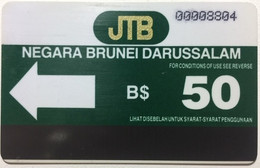 BRUNEI : D03 B$50 USED  1st Issue (no T) Early Card ! - Brunei