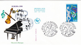 FDC 13/06/1998: EUROPA 1998 - Fête De La Musique - 1990-1999