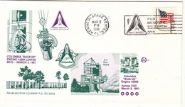 1981 USA  Space Shuttle Columbia BACK UP Engine 2009 Leaves NSTL  Commemorative Cover - America Del Nord