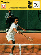 Fiche Sports: Tennis - Alexandre Metreveli (U.R.S.S.) Vainqueur Coupe De Galéa 1962, Finaliste à Wimbledon 1973 - Sports