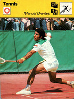 Fiche Sports: Tennis - Manuel Orantes, Manolito (Espagne) Vainqueur Orange Bowl 1966, Forest Hill 1975 - Sports