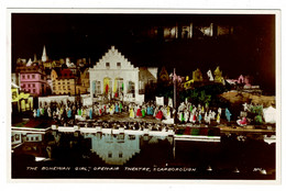 Ref 1433 -  Real Photo Postcard - Scarborough Open Air Theatre At Night - The Bohemian Girl - Scarborough