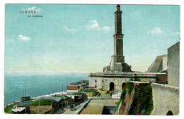 Ref 1433 - Early Postcard - Genova Genoa Lighthouse La Lanterna - Italy - Lighthouses