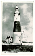 Ref 1433 - Real Photo Postcard - Portland Lighthouse & Radio Mast - Dorset - Lighthouses