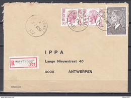 Aangetekende Brief Van Wiekevorst Naar Antwerpen - 1970-1980 Elström