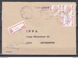 Aangetekende Brief Van Montenau (sterstempel) Naar Antwerpen - 1970-1980 Elström
