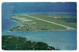 Ref 1437 - Scarce 1974 Postcard  - Maldives Airport - GB Forces Post Office 1 40 Postmark - Maldivas