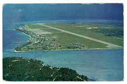 Ref 1437 - Scarce 1974 Postcard  - Maldives Airport - GB Forces Post Office 1 40 Postmark - Maldive
