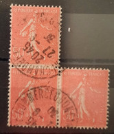 France/French Stamp 1924-32  N°199 Tryptique Avec Le P Du Poste Ouvert  Oblitéré TB - Oblitérés