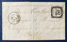 France Taxe N°2A Sur Lettre (LSC) 7.10.1859 - (B1696) - 1859-1959 Briefe & Dokumente