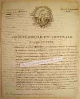 L.A.S 1818 François De NEUFCHATEAU Agronome écrivain - Vinaigre Science Né Saffais Degouvenain Dijon Lettre Autographe - Inventeurs & Scientifiques