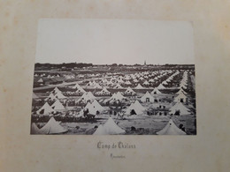 Photo Du Camp De Châlons,Mourmelon Albuminée Du 19ème Siècle Format 15/21 - Places