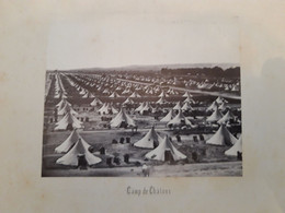 Photo Du Camp De Châlons,Mourmelon Albuminée Du 19ème Siècle Format 15/21 - Orte