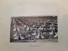 Photo Du Camp De Châlons,Mourmelon Albuminée Du 19ème Siècle Format 15/21 - Lugares