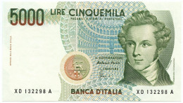 5000 LIRE B. D'ITALIA VINCENZO BELLINI SERIE SOSTITUTIVA XD 25/07/2001 FDS - Otros & Sin Clasificación