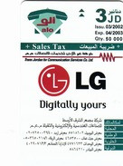 JORDAN -LG Flatron, Tirage 50000, 03/02, Sample No Chip And No CN - Jordanien