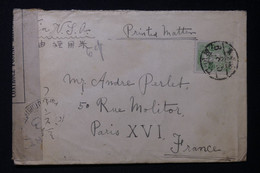 JAPON - Enveloppe Pour La France Avec Contrôle Postal Militaire, Période 1914/18  - L 83406 - Brieven En Documenten