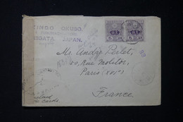 JAPON - Enveloppe De Niigata Pour La France Via Tokyo En 1918 Avec Contrôle Postal - L 83422 - Briefe U. Dokumente