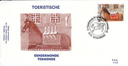 B01-247 Belgique Enveloppe 2378 FDC P945 Tourisme 07-07-1990 9330 Dendermonde - 1981-1990