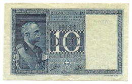 Italia - 10 Lire 1939 Dittatura Grassi     ---- - Italië – 10 Lire