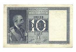 Italia - 10 Lire 1944 Dittatura Grassi    ---- - Italië – 10 Lire