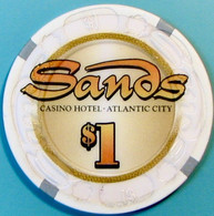 $1 Casino Chip. Sands, Atlantic City, NJ. W26. - Casino