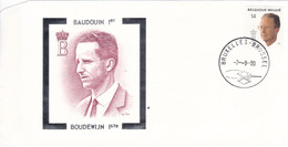 B01-249 Bel 2382 FDC Dynastie Royal Roi Baudouin 07-09-1990 Bruxelles Brussel - 1981-1990