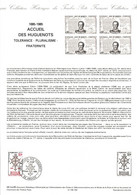 DOCUMENT FDC 1985 ACCUEIL DES HUGUENOTS - DESSIN DE DECARIS - Documents Of Postal Services