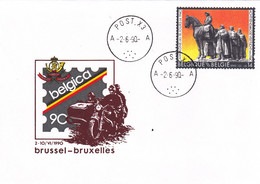 B01-249 - Belgique Enveloppe FDC  Du 2-6-1990 - COB 2369 - Cachet De A POST X3 A - Série Belgica 90 - Monument De La Lys - 1981-1990