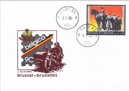 B01-249 Belgique Enveloppe FDC  Du 2-6-1990 - COB 2369 - Cachet De B POST X3 B - Série Belgica 90 - Monument De La Lys - 1981-1990