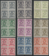 Belgie OCB 520/ 528 (**) In Blok Van 4. - Typo Precancels 1936-51 (Small Seal Of The State)