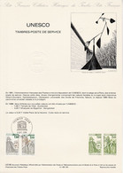 DOCUMENT FDC 1986 TIMBRES DE L'UNESCO - Documentos Del Correo