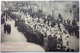 MANIFESTATION DU 25 MARS 1921 Á BAR Sur AUBE - DÉFILÉ DE LA JEUNE GARDE - Bar-sur-Aube