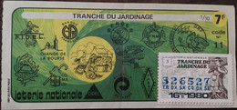 Billet De Loterie Tranche Du Jardinage, 16 ème Tirage 1980 - Billetes De Lotería