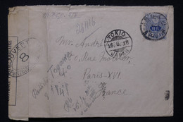 JAPON - Enveloppe De Tokyo Pour La France Avec Contrôle Postal Militaire En 1916 - L 83450 - Briefe U. Dokumente