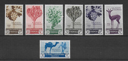 TRIPOLI - YVERT N° 1125/129+133/134 **/* MNH/MLH (133+134 MLH) - COTE = 270 EUR. - FAUNE ET FLORE - ANIMAUX - Tripolitania