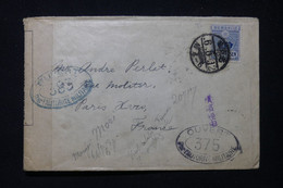 JAPON - Enveloppe De Nagoya Pour La France Avec Contrôle Postal Militaire, Période 1914/18 - L 83459 - Covers & Documents