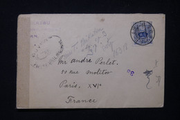 JAPON - Enveloppe De Nagoya Pour La France Avec Contrôle Postal Militaire, Période 1914 /18 - L 83462 - Brieven En Documenten