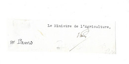 JULES PAMS MINISTRE DE L AGRICULTURE SENATEUR DES PYRENEES ORIENTALES - AUTOGRAPHE SIGNATURE SUR FRAGMENT - Otros & Sin Clasificación