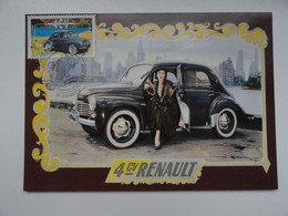 CARTE MAXIMUM CARD 4 CV RENAULT FRANCE - Cars