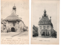 51- Marne _ Fismes_  2cartes Hotel De Ville (1905- 412 Hab_1927 / 4100hab à Ce Jour - Fismes