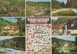 D-38709 Wildemann Im Oberharz - Alte Ansichten - Landkarte - Waldbad - Cars - Wildemann