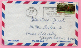 Letter - Postmark Windsor, 1973., Canada To Yugoslavia, Air Mail - Luftpost