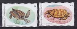 Maldives 1980 Mi. 863-64   Sea Turtle Tortoise See Schildkröte, MNH** - Maldives (...-1965)