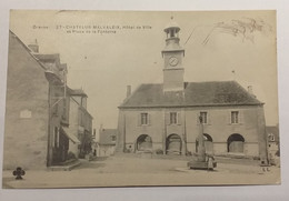 23 CHATELUS - MALVALEIX - Hôtel De Ville Et Place De La Fontaine - Chatelus Malvaleix