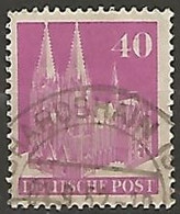 ALLEMAGNE / OCCUPATION INTERALLIEE / ZONE ANGLO-AMERICAINE  N° 58A OBLITERE - Used