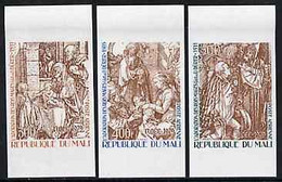 Mali 1979, Christmas, Durer, 3val IMPERFORATED - Engravings