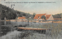 Cernay-la-Ville           78             Etang Du Grand Moulin Et Statue De Pelouse .  Couleur     (voir Scan) - Cernay-la-Ville