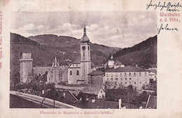 3641 - Österreich - Niederösterreich , Waidhofen An Der Ybbs , Pfarrkirche St. Magdalena U. Rothschild Schloss - Gelaufe - Waidhofen An Der Ybbs